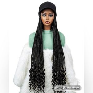 Extra Long Braided Synthetic Wig With Cap